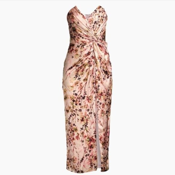 Katie May Dresses & Skirts - Katie May Los Angeles Floral Print Strapless Gown Pink Multicolor M 100% Polyest